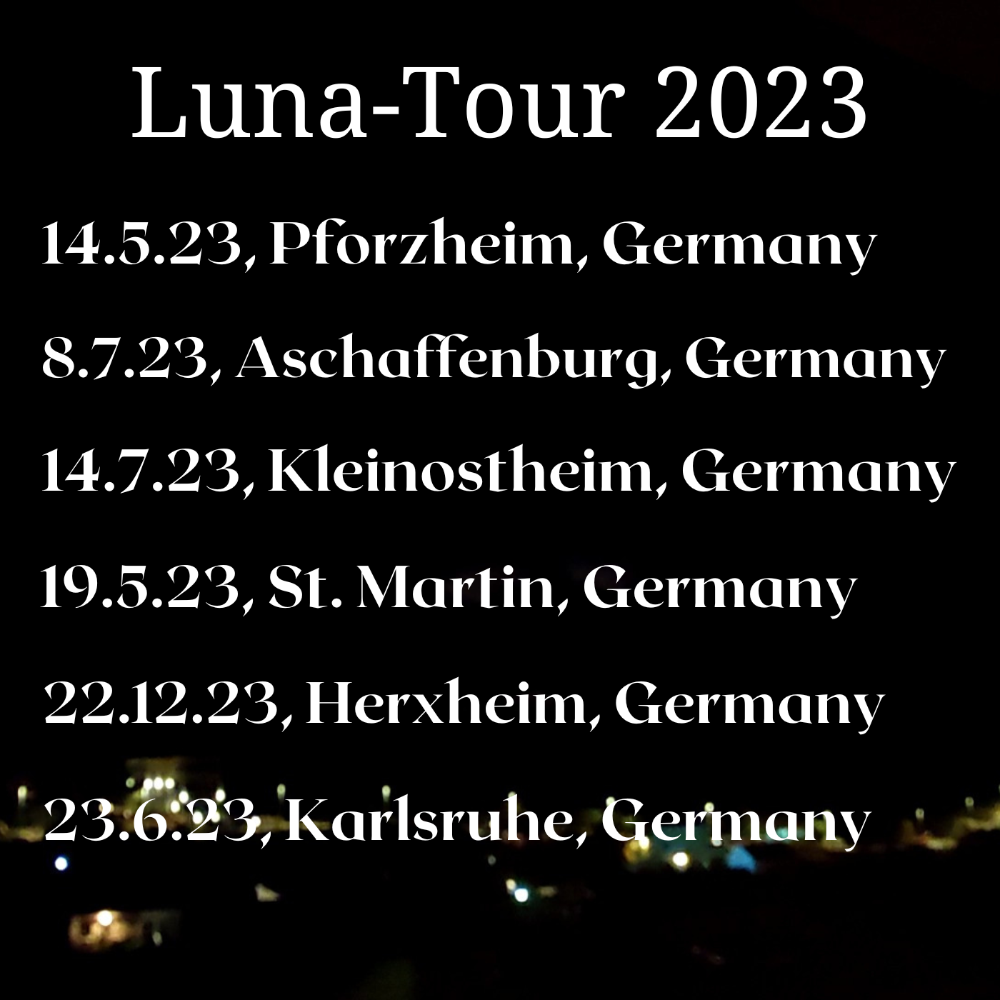 luna tour dates 2023